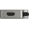 StarTech.com USB C Multiport Video Adapter 4-in-1 - 95W Power Delivery - Space Gray - Aluminum - 4K60Hz - Wrap-Around Cable - USB C Adapter (CDPVDHMDPDP)