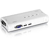 TRENDnet 4-Port USB KVM Switch Kit, VGA And USB Connections, 2048 x 1536 Resolution, Cabling Included, Control Up To 4 Computers, Compliant With Window, Linux, and Mac OS, White, TK-407K