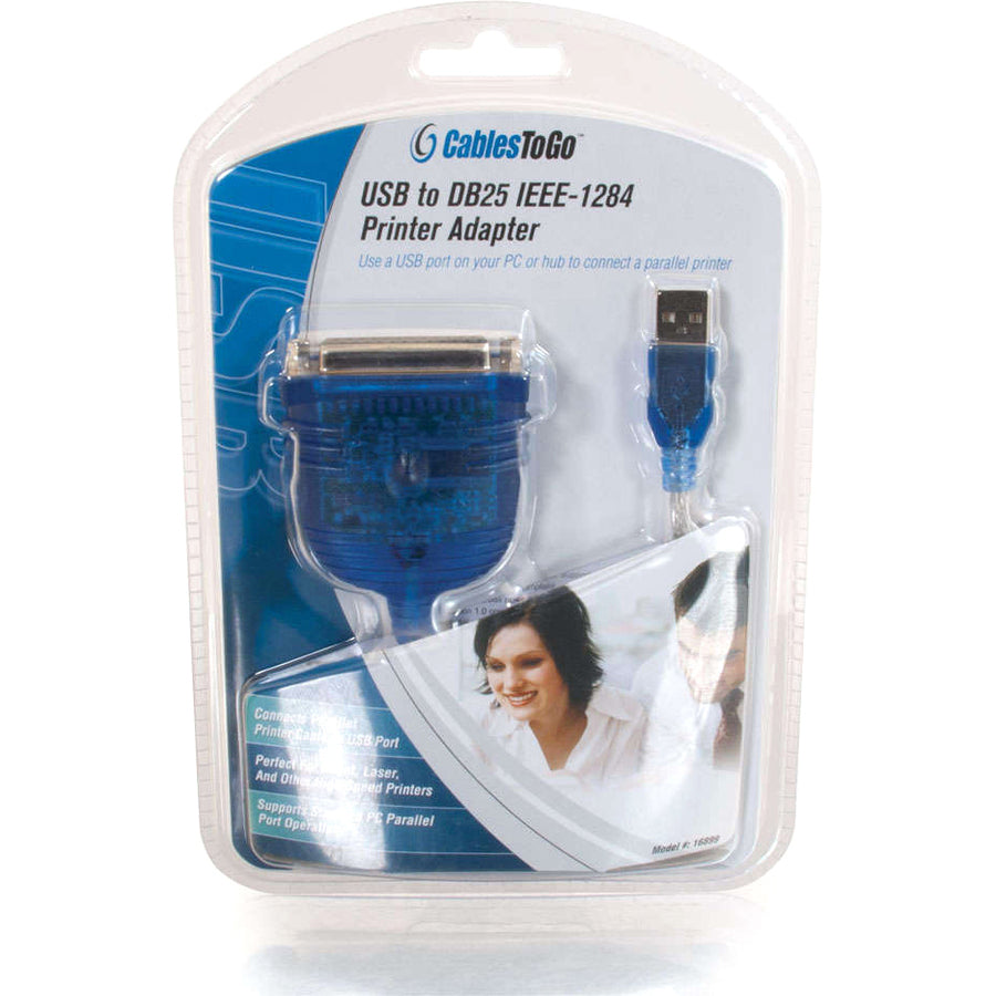 C2G 6ft USB to DB25 Parallel Printer Adapter Cable