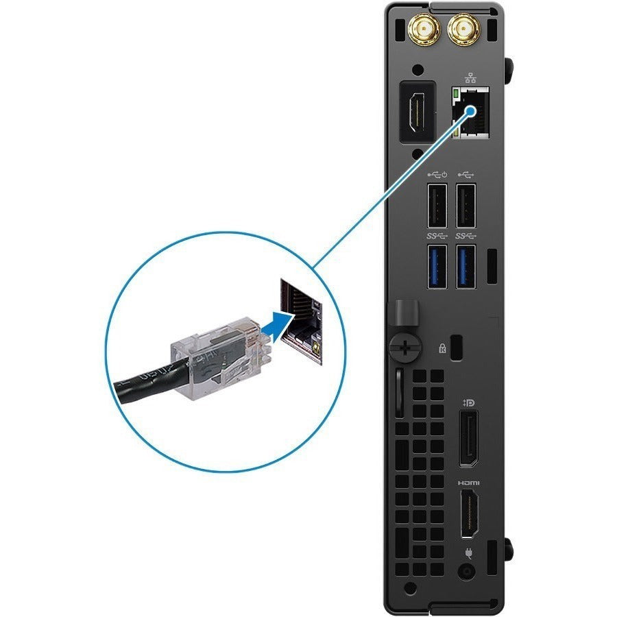 Dell OptiPlex 3000 3080 Desktop Computer - Intel Core i5 10th Gen i5-10500T Hexa-core (6 Core) 2.30 GHz - 16 GB RAM DDR4 SDRAM - 256 GB NVMe M.2 PCI Express M.2 SSD - Micro PC - Black