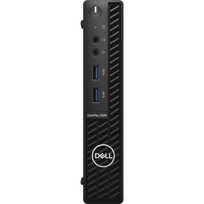 Dell OptiPlex 3000 3080 Desktop Computer - Intel Core i5 10th Gen i5-10500T Hexa-core (6 Core) 2.30 GHz - 16 GB RAM DDR4 SDRAM - 256 GB NVMe M.2 PCI Express M.2 SSD - Micro PC - Black