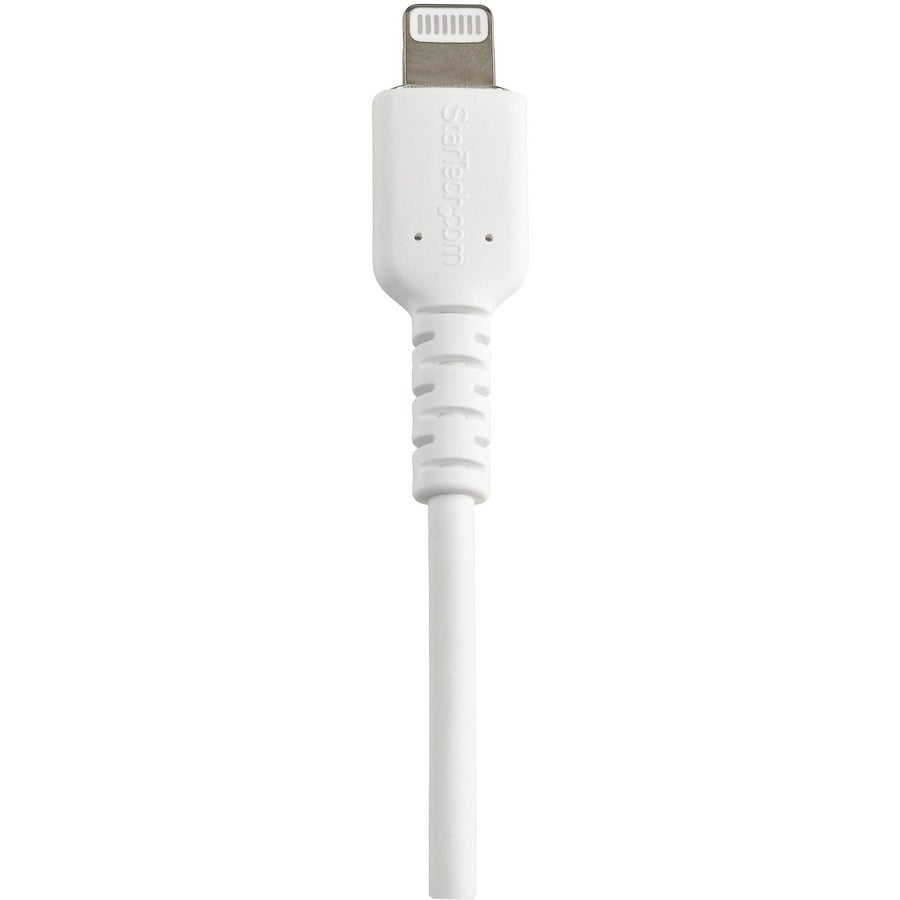 StarTech.com 6 inch/15cm Durable White USB-A to Lightning Cable, Rugged Heavy Duty Charging/Sync Cable for Apple iPhone/iPad MFi Certified