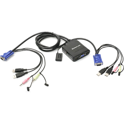 IOGEAR 2-Port USB VGA Cable KVM with DisplayPort Adapters