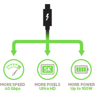 Belkin Thunderbolt 3 Cable (USB-C to USB-C) (100W) (6.5ft/2m) F2CD085bt2M-BLK