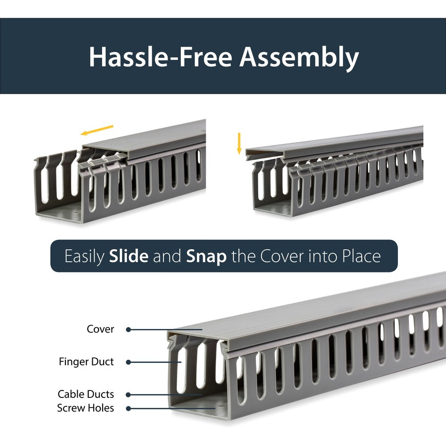 Cable Management Raceway w/ Slots (6.5ft)