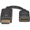 Tripp Lite DisplayPort to HDMI Adapter Converter DP to HDMI 6"