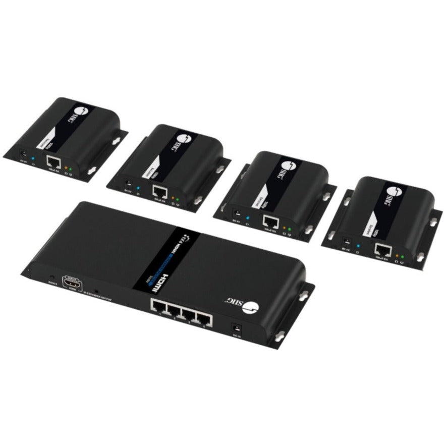 SIIG 1x4 1080p HDMI Splitter HDbitT over IP Extender Kit - 120m