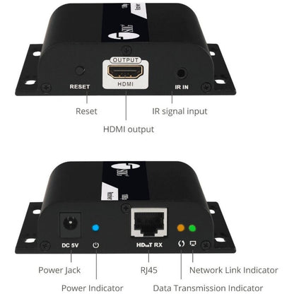 SIIG 1x4 1080p HDMI Splitter HDbitT over IP Extender Kit - 120m
