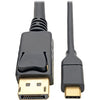 Tripp Lite USB C to DisplayPort Adapter Converter Cable, 4K @ 60Hz, Thunderbolt 3, , USB Type C, USB-C, USB Type-C, 3ft 3'