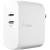 Belkin BOOST&uarr;CHARGE Dual USB-C PD GaN Wall Charger 68W