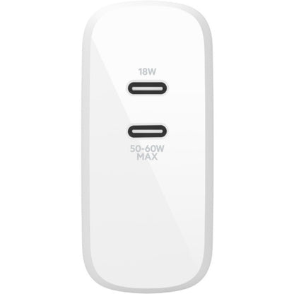 Belkin BOOST&uarr;CHARGE Dual USB-C PD GaN Wall Charger 68W