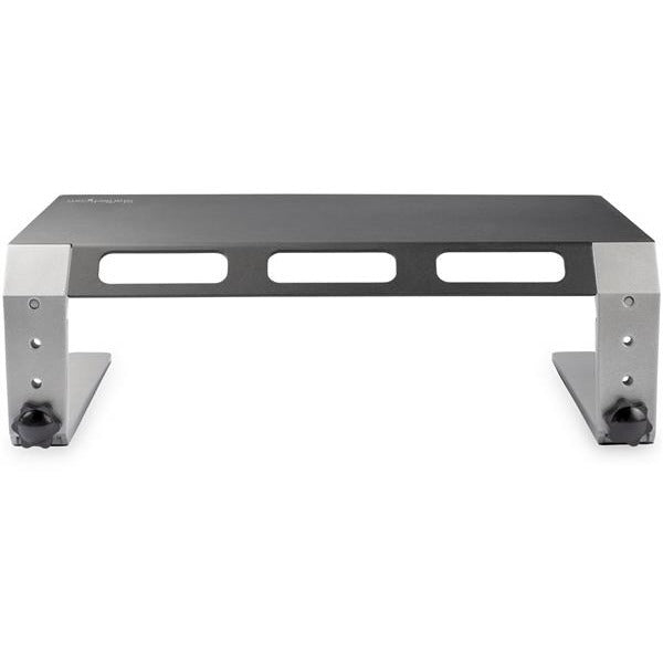 StarTech.com Monitor Riser Stand - For up to 32" Monitor - Height Adjustable - Computer Monitor Riser - Steel and Aluminum - Monitor Shelf with Three Height Settings