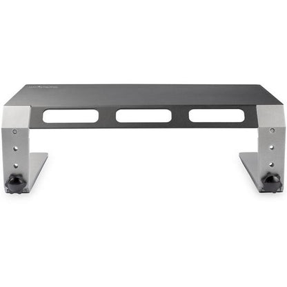StarTech.com Monitor Riser Stand - For up to 32" Monitor - Height Adjustable - Computer Monitor Riser - Steel and Aluminum - Monitor Shelf with Three Height Settings