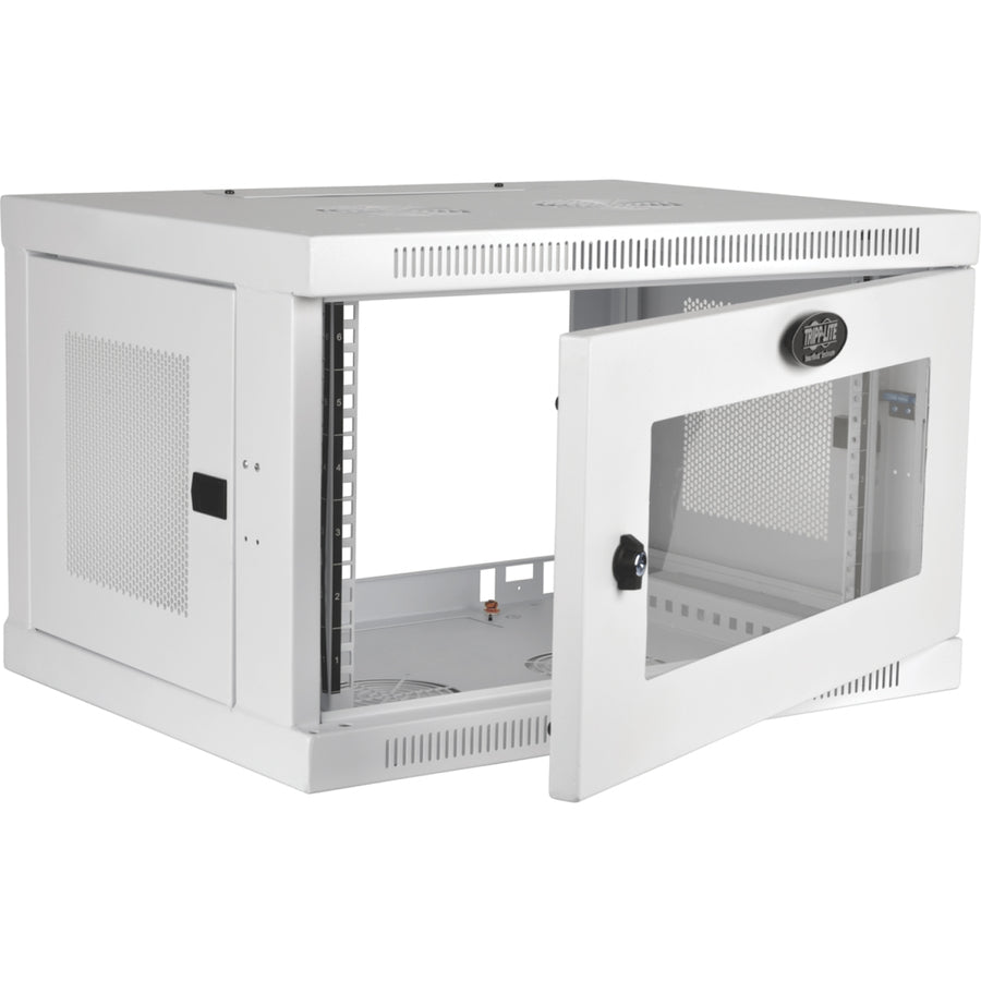 Tripp Lite 6U Wall Mount Rack Enclosure Server Cabinet White w/ Acrylic Glass Door