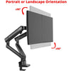 Aluminum Mechanical Spring Dual Monitor Mount - 17" to 32