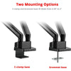 Aluminum Mechanical Spring Dual Monitor Mount - 17" to 32