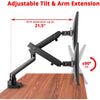 Aluminum Mechanical Spring Dual Monitor Mount - 17" to 32