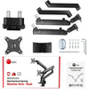 Aluminum Mechanical Spring Dual Monitor Mount - 17" to 32