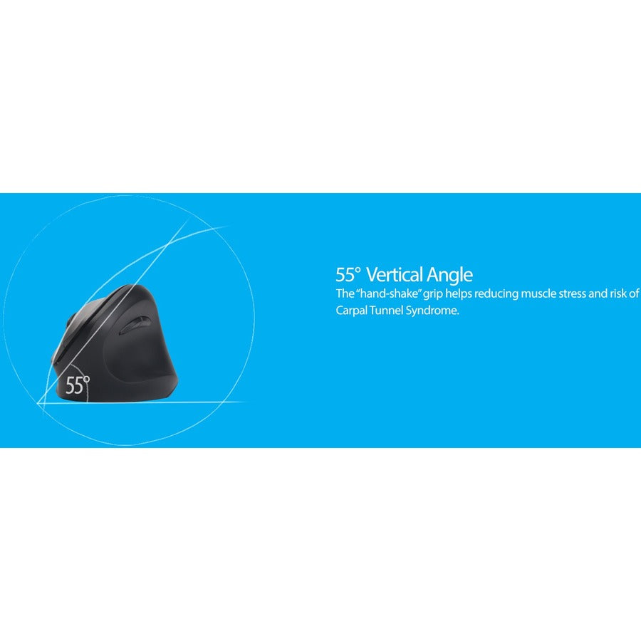 Adesso Antimicrobial Wireless Vertical Ergonomic Mouse