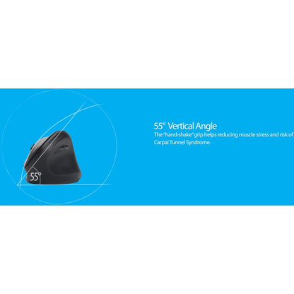 Adesso Antimicrobial Wireless Vertical Ergonomic Mouse