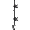 Tripp Lite Dual Vertical Flat-Screen Desk Mount Monitor Stand Clamp Swivel Tilt 15" to 27" Flat Screen Displays