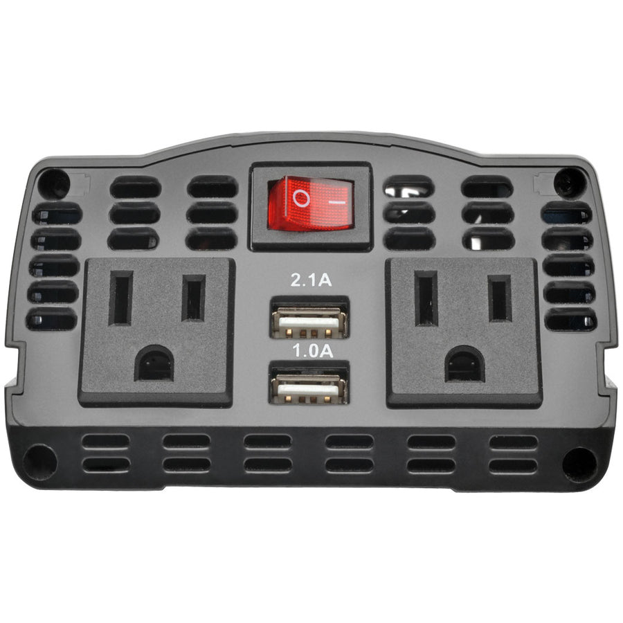 Tripp Lite 375W Car Power Inverter 2 Outlets 2-Port USB Charging AC to DC