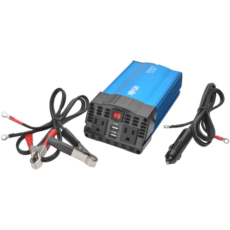 Tripp Lite 375W Car Power Inverter 2 Outlets 2-Port USB Charging AC to DC