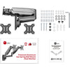 High Premium Aluminum Gas Spring Wall Mount - Dual Monitor 17" to 32"