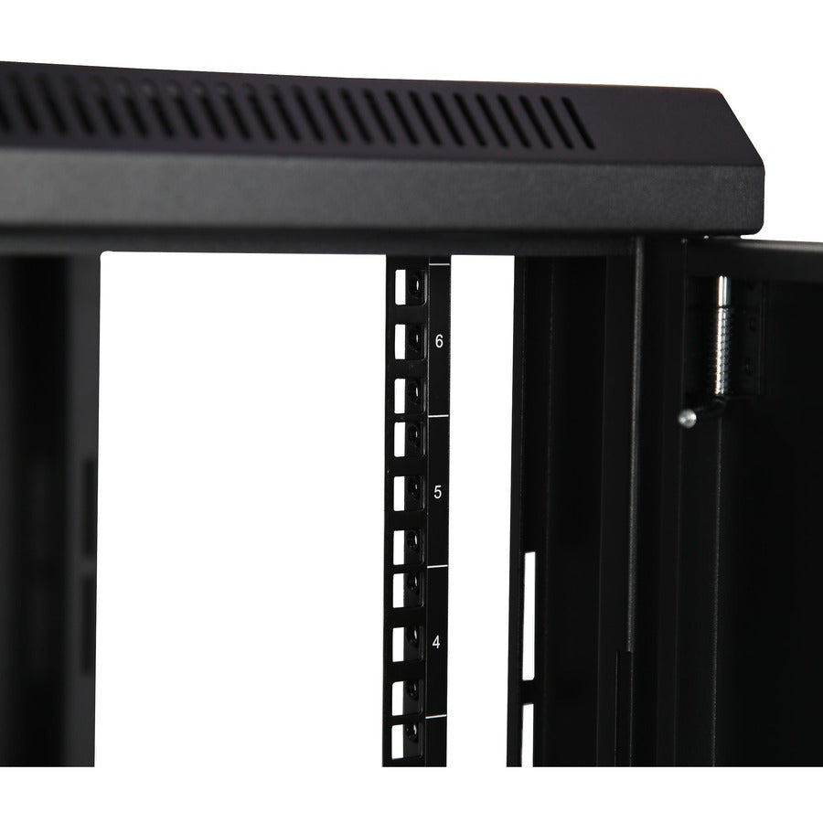StarTech.com 2 Post 6U 19" Wall Mount Network Cabinet 15" Deep - Locking Vented IT Data Equipment/Switch Rack Enclosure w/Shelf/Hook&Loop