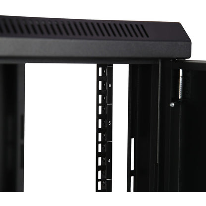 StarTech.com 2 Post 6U 19" Wall Mount Network Cabinet 15" Deep - Locking Vented IT Data Equipment/Switch Rack Enclosure w/Shelf/Hook&Loop