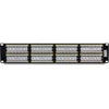 TRENDnet 48-Port Cat6 Unshielded Patch Panel, Wallmount Or Rackmount, Compatible With Cat3,4,5,5e,6 Cabling, For Ethernet, Fast Ethernet, Gigabit Applications, Black, TC-P48C6