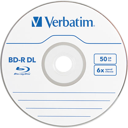 Verbatim BD-R DL 50GB 6X with Branded Surface - 25pk Spindle