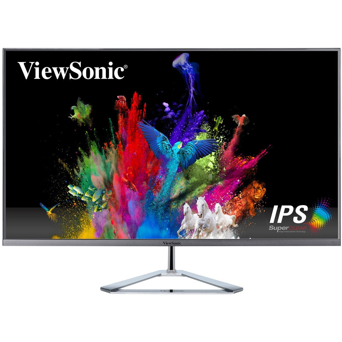 Viewsonic Ultra Slim VX3276-2K-MHD 32" WQHD LED LCD Monitor - 16:9 - Silver