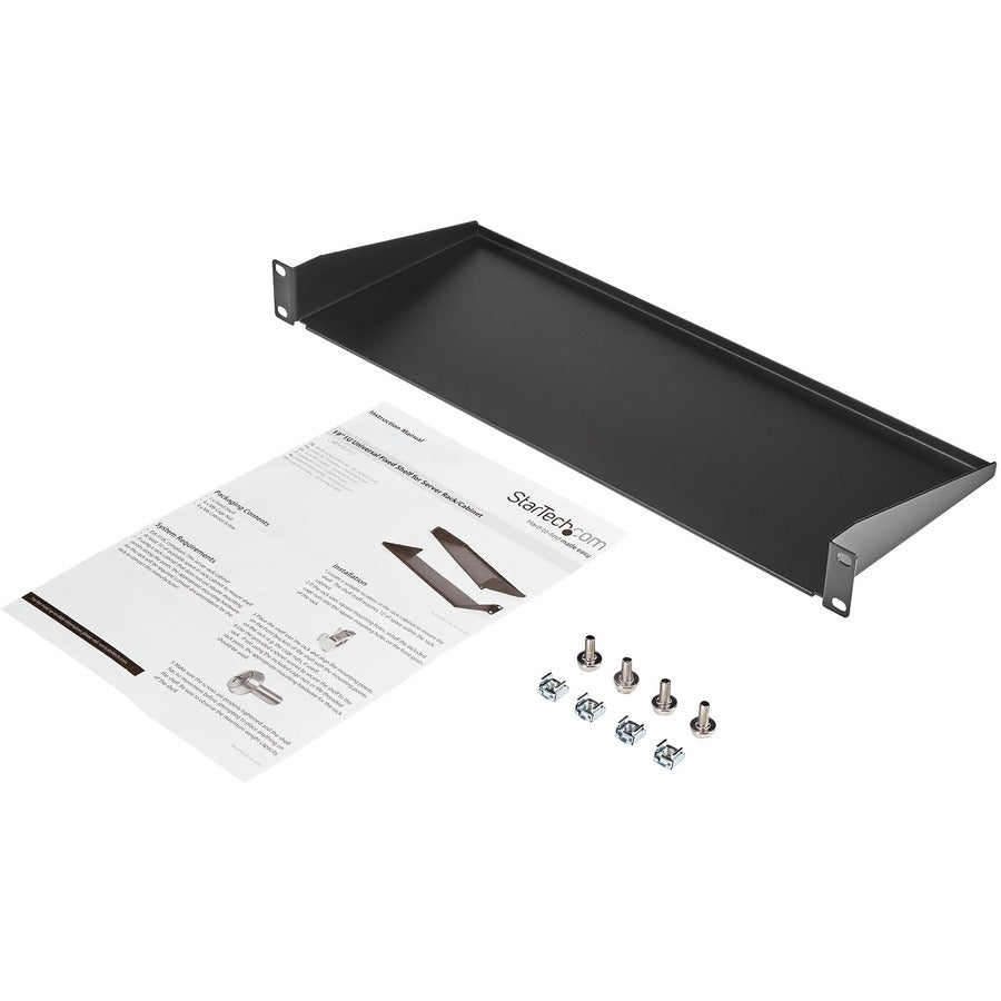 StarTech.com 1U 7in Depth Universal Fixed Rack Mount Shelf - 33lbs / 15kg