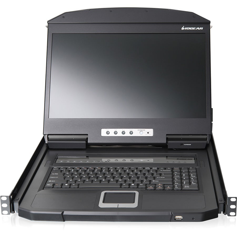 IOGEAR 18.5" Widescreen Short Depth 16-port LCD KVM Switch (TAA Compliant)