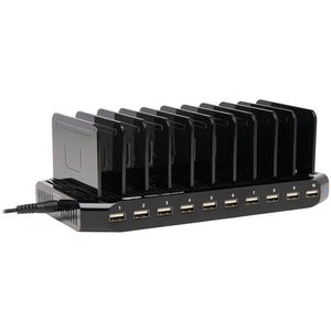 Tripp Lite 10-Port USB Charging Station Hub w Adjustable Storage Tablet / Smartphone / iPad / Iphone 5V 21A 105W