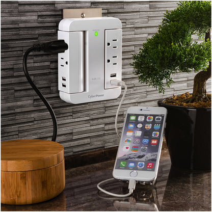 CyberPower P4WSU Home Office 4 - Outlet Surge with 900 J
