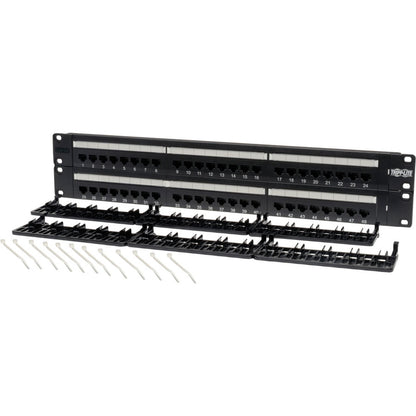 Tripp Lite 48-Port Cat5e Cat5 Rackmount Patch Panel 568B 110 Punch 2URM TAA