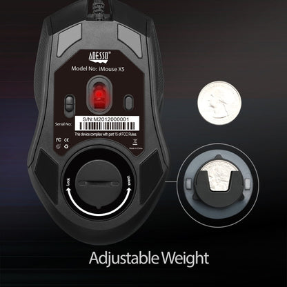 iMouse X5 - 6400 DPI, RGB illuminated Gaming Mouse