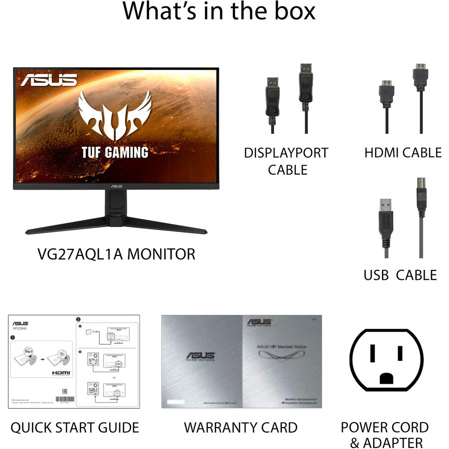TUF VG27AQL1A 27" WQHD WLED Gaming LCD Monitor - 16:9 - Black