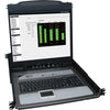 Tripp Lite 16-Port Rack Console KVM Switch 19" LCD PS2/USB Cables 1U
