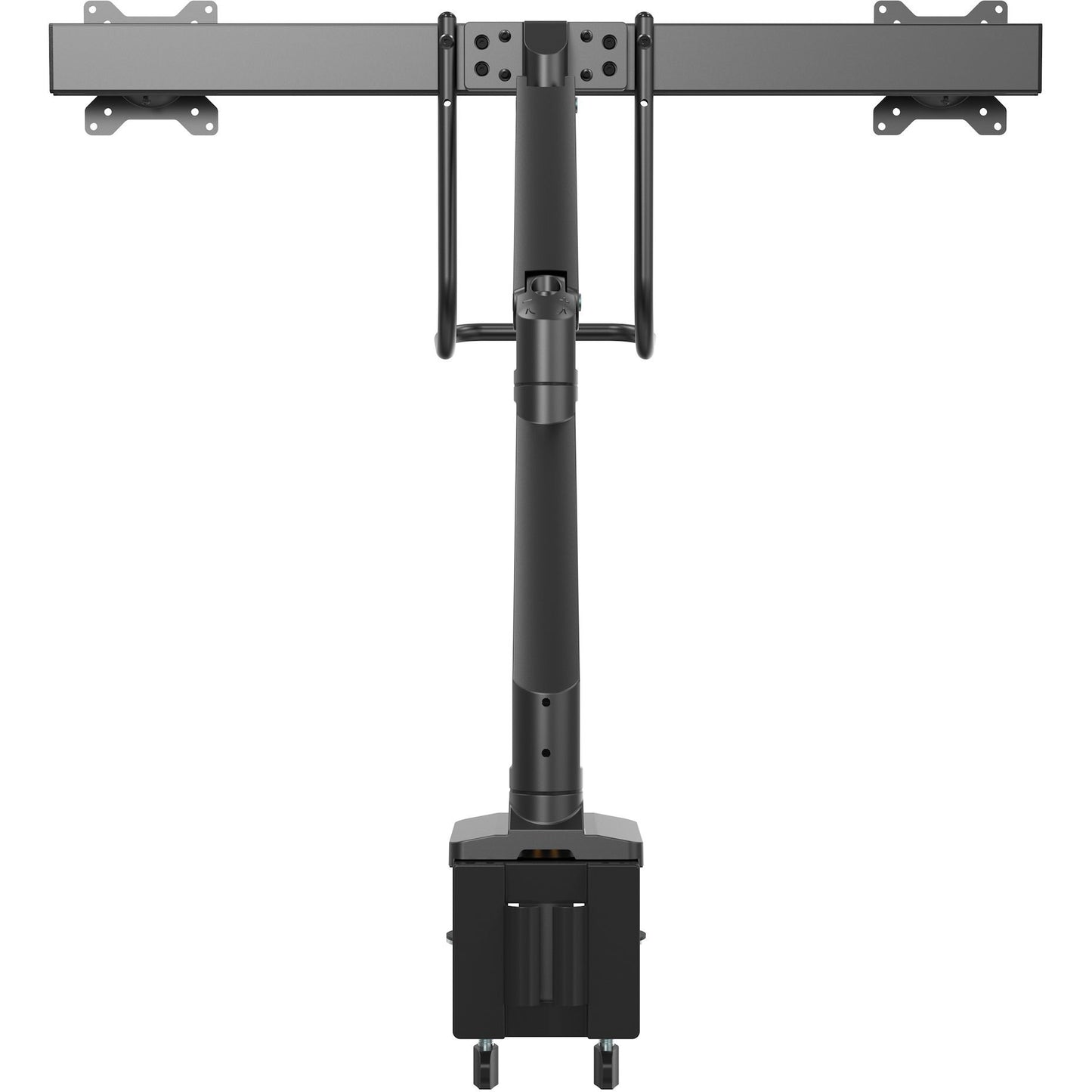 StarTech.com Desk Mount Dual Monitor Arm - Ergonomic VESA Mount 32" (17.6lb) Displays - Crossbar Handle for Full Motion - C-Clamp/Grommet