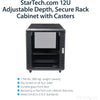StarTech.com 12U 36in Knock-Down Server Rack Cabinet with Casters
