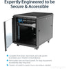StarTech.com 12U 36in Knock-Down Server Rack Cabinet with Casters