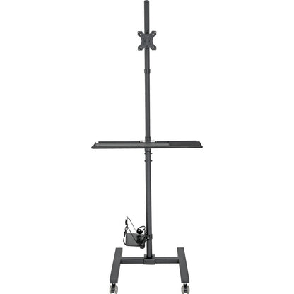 Tripp Lite Mobile Workstation TV Floor Stand Cart Height-Adjustable 17-32in