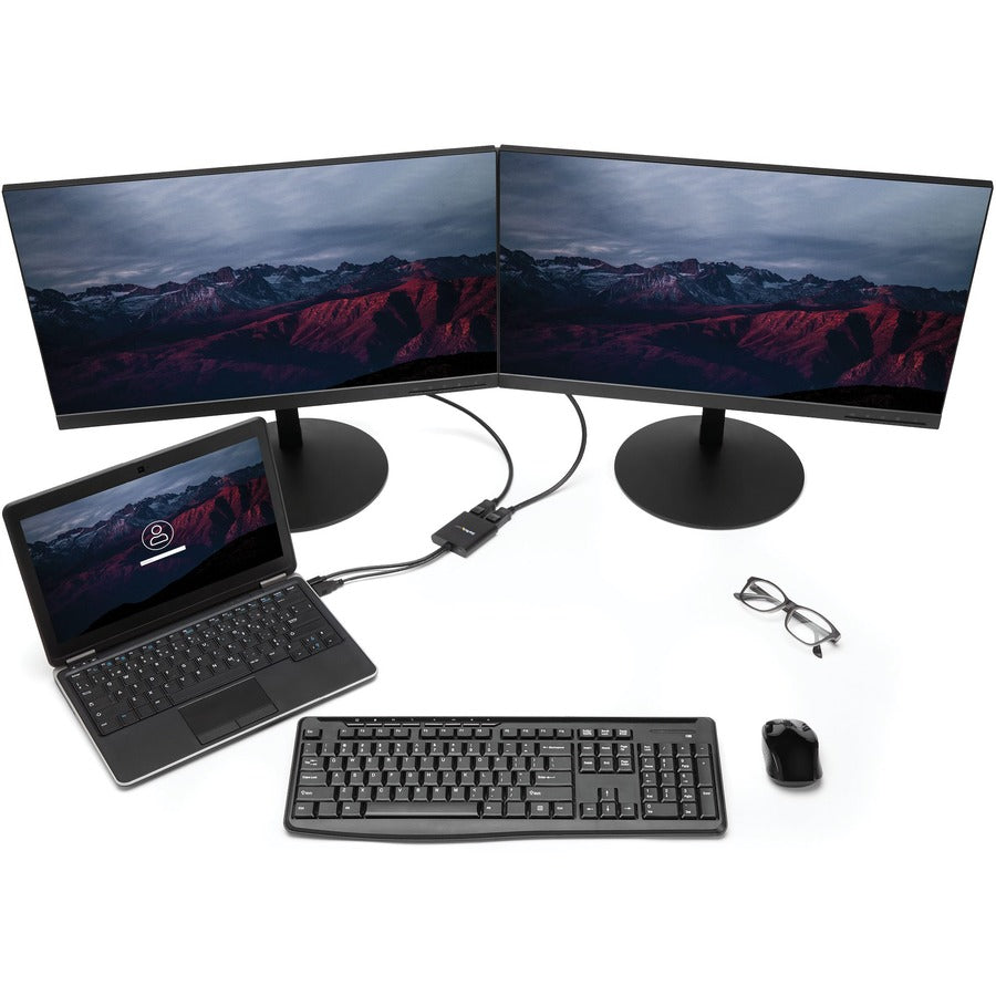 StarTech.com 2-Port Multi Monitor Adapter, Mini DisplayPort to DP MST Hub, Dual 4K 30Hz, Video Splitter for Extended Desktop Mode, Windows