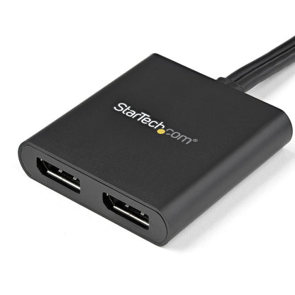 StarTech.com 2-Port Multi Monitor Adapter, Mini DisplayPort to DP MST Hub, Dual 4K 30Hz, Video Splitter for Extended Desktop Mode, Windows