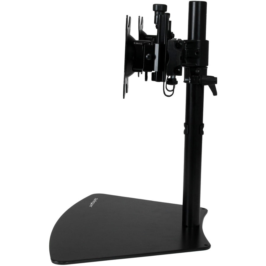 StarTech.com Dual Monitor Stand - Horizontal - For up to 24" VESA Monitors - Black - Adjustable Computer Monitor Stand - Steel & Aluminum