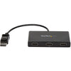 StarTech.com 3-Port Multi Monitor Adapter, DisplayPort to 3x HDMI MST Hub, Triple 1080p, Video Splitter for Extended Desktop Mode, Windows