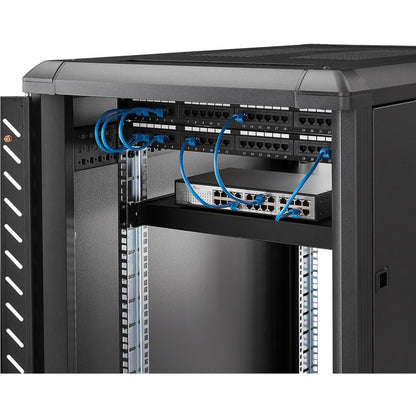 StarTech.com 1U Adjustable Mounting Depth Rack Mount Shelf - Heavy Duty Fixed Rack Shelf - 175lbs / 80kg